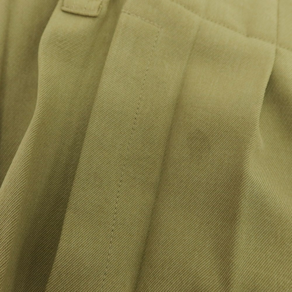 【中古】オム プリッセ イッセイミヤケ HOMME PLISSE ISSEY MIYAKE 2025年春夏 ポリエステル系 プリーツ ストレートパンツ グリーン【 表記なし（L位） 】【 状態ランクA 】【 メンズ 】