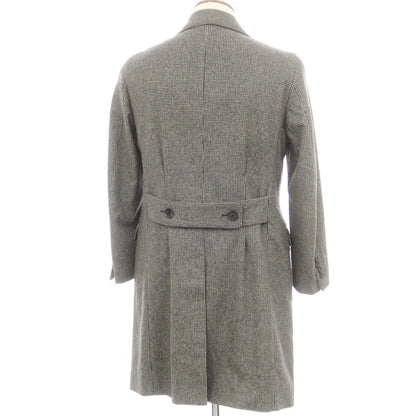 【中古】シップス SHIPS ウールカシミヤ ハウンドトゥース チェスターフィールドコート ブラックxホワイト【 M 】【 状態ランクB 】【 メンズ 】