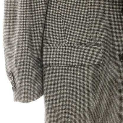 【中古】シップス SHIPS ウールカシミヤ ハウンドトゥース チェスターフィールドコート ブラックxホワイト【 M 】【 状態ランクB 】【 メンズ 】