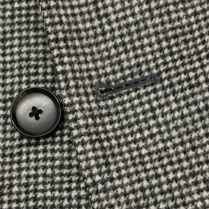 【中古】シップス SHIPS ウールカシミヤ ハウンドトゥース チェスターフィールドコート ブラックxホワイト【 M 】【 状態ランクB 】【 メンズ 】