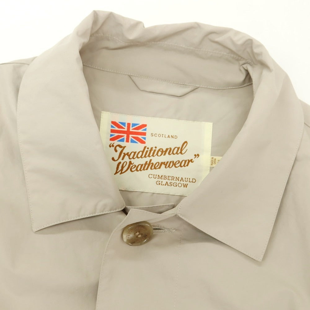 【中古】トラディショナルウェザーウェア Traditional Weatherwear ポリエステル ステンカラーコート ベージュ【 サイズ34 】【 状態ランクB 】【 メンズ 】 [DPD]