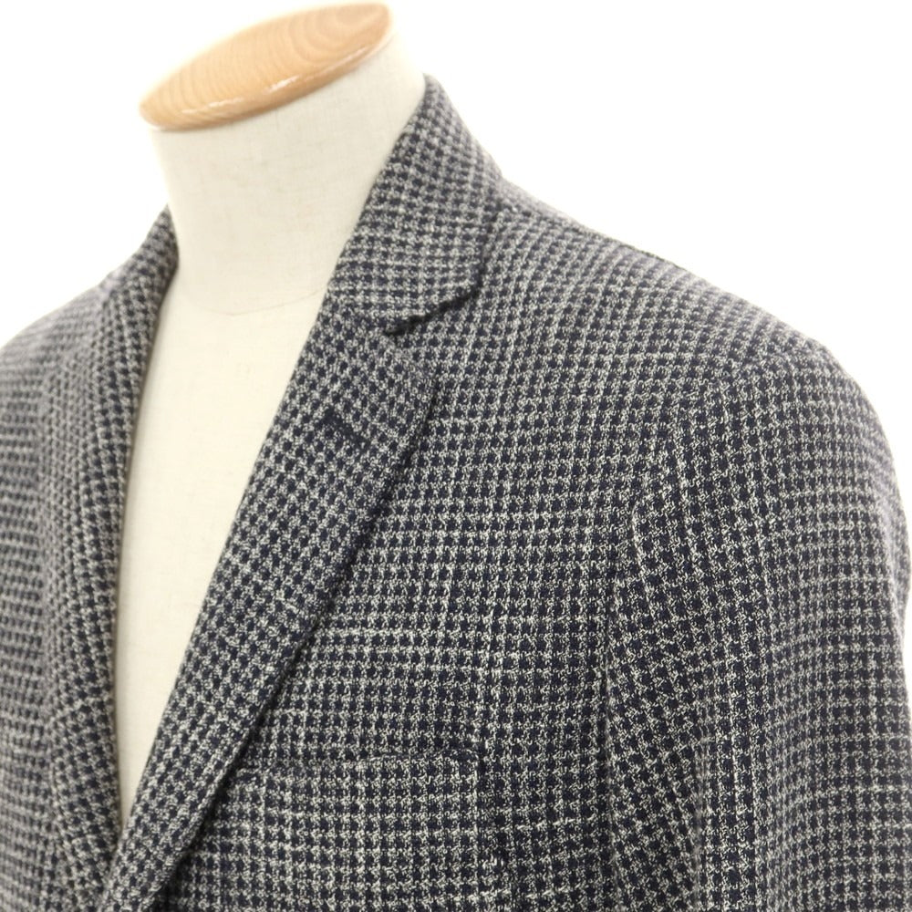 【中古】アティピコ AT.P.CO コットンポリエステル ハウンドトゥース ジャケット ネイビーxホワイト【 44 】【 状態ランクC 】【 メンズ 】
