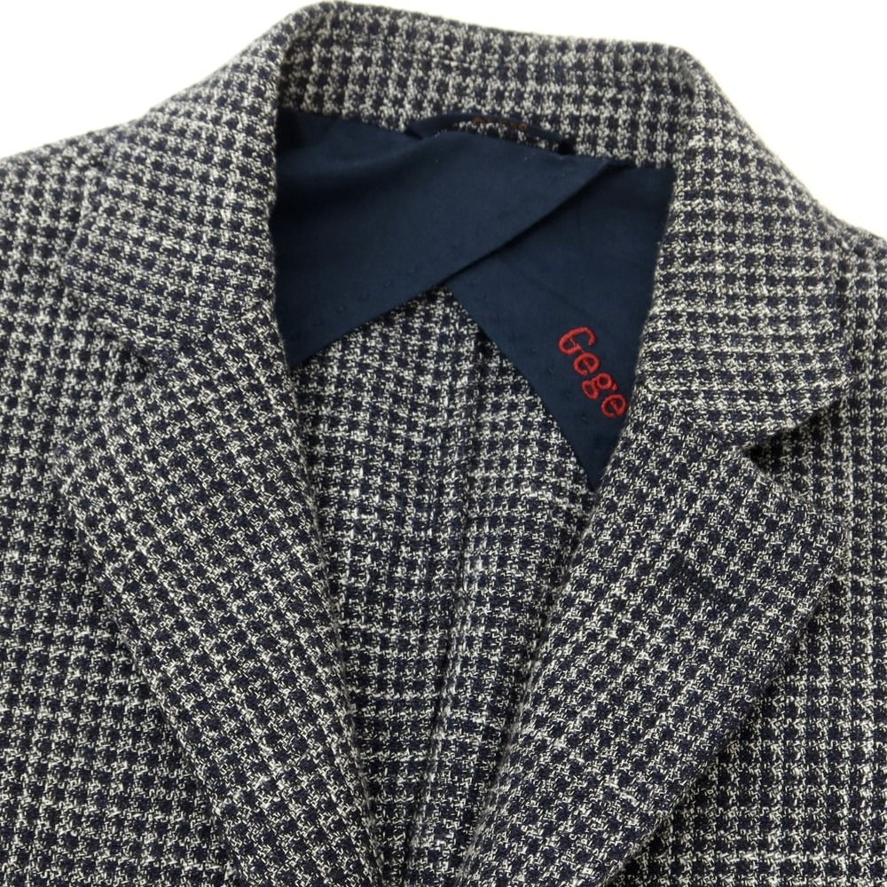 [Used] Atipico AT.P.CO Cotton Polyester Houndstooth Jacket Navy x White [44] [Condition Rank C] [Men&