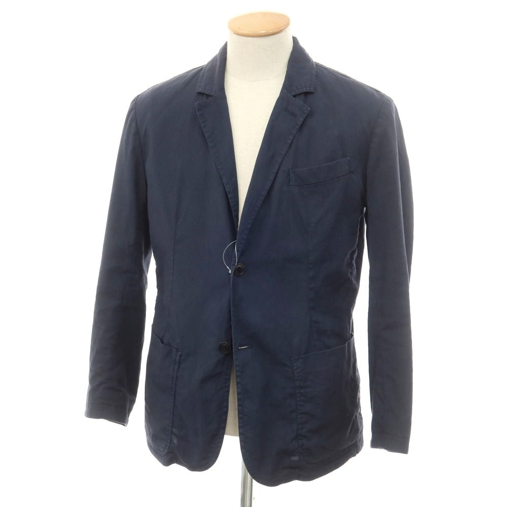 【中古】シーピーカンパニー C.P.Company ストレッチリネンコットン ジャケット ネイビー【 44 】【 状態ランクC 】【 メンズ 】