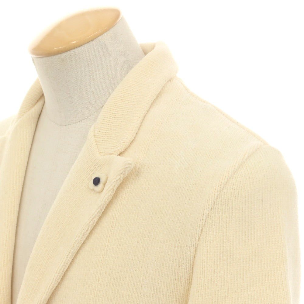 【中古】ラルディーニ LARDINI レーヨンウールコットン 2B ニットジャケット ベージュ【 XS 】【 状態ランクB 】【 メンズ 】