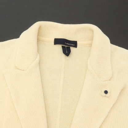【中古】ラルディーニ LARDINI レーヨンウールコットン 2B ニットジャケット ベージュ【 XS 】【 状態ランクB 】【 メンズ 】