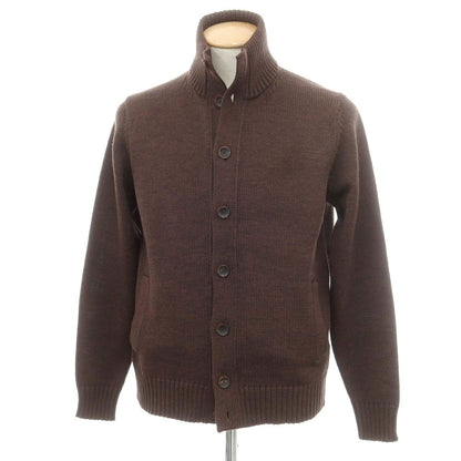 [New] ZANONE CHIOTO Kyoto mid gauge wool stand collar cardigan, melange brown [46] [Condition Rank N] [Men&