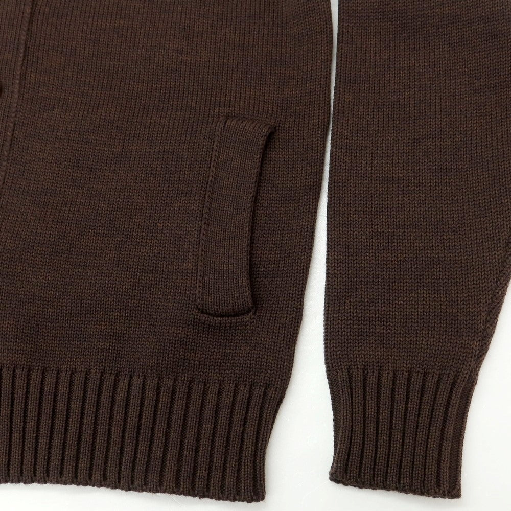 [New] ZANONE CHIOTO Kyoto mid gauge wool stand collar cardigan, melange brown [46] [Condition Rank N] [Men&
