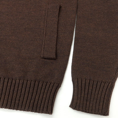 [New Outlet] ZANONE CHIOTO Kyoto Mid-gauge Wool Stand Collar Cardigan Melange Brown [48] [Condition Rank N-] [Men&