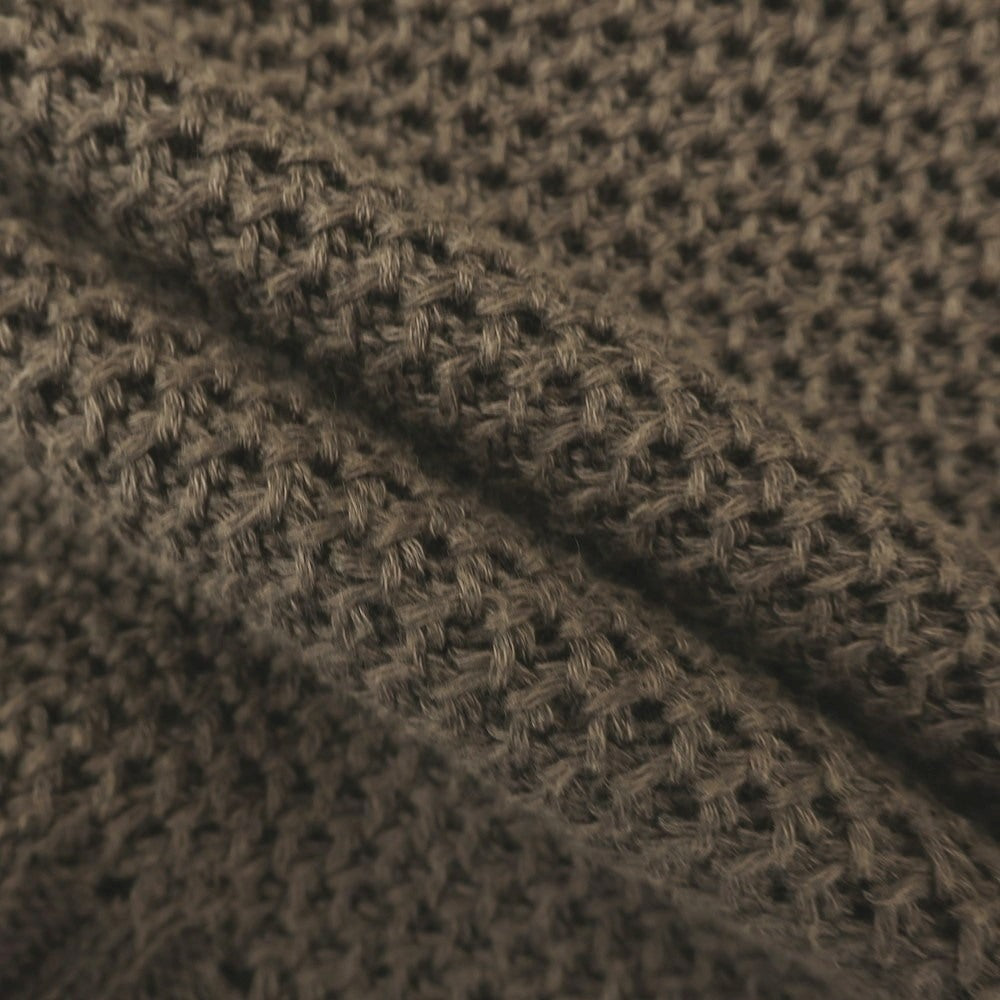 【中古】セッテフィーリ カシミア Settefili Cashmere リネン コットン クルーネック プルオーバーニット ダークブラウン【 サイズ44 】【 状態ランクC 】【 メンズ 】 [EPD]