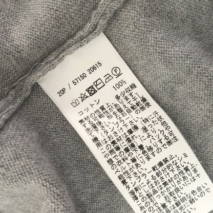 【中古】グランサッソ GRAN SASSO ハイゲージ コットン クルーネック 半袖 プルオーバーニット グレー【 46 】【 状態ランクB 】【 メンズ 】