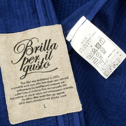 【中古】ブリッラ ペル イル グスト Brilla per il gusto シアサッカーコットン ダブルジャケット ブルー【 Ｌ 】【 状態ランクB 】【 メンズ 】