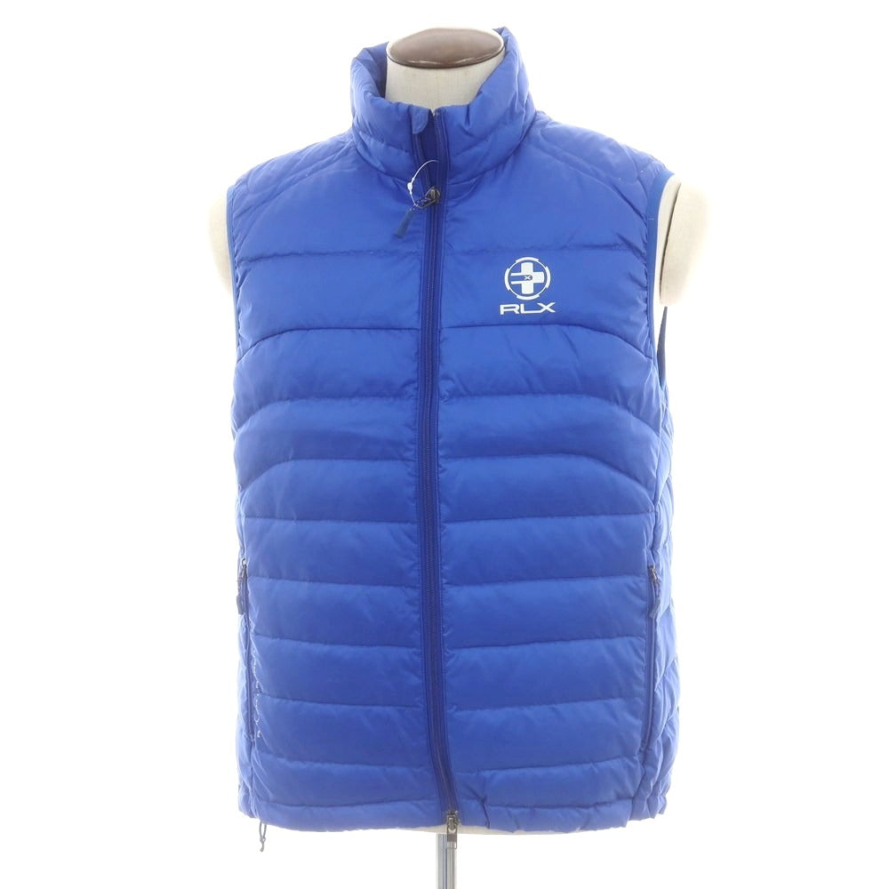 【中古】アールエルエックス ラルフローレン RLX RALPH LAUREN ナイロン ダウンベスト ブルー【 L 】【 状態ランクB 】【 メンズ 】