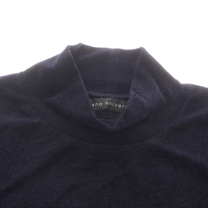 【中古】ナノユニバース nano universe ポリエステル モールライク ハイネック 長袖プルオーバー ネイビー【 L 】【 状態ランクB 】【 メンズ 】