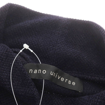 【中古】ナノユニバース nano universe ポリエステル モールライク ハイネック 長袖プルオーバー ネイビー【 L 】【 状態ランクB 】【 メンズ 】