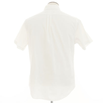 【中古】ラルフローレン RALPH LAUREN コットン シアサッカー ボタンダウン 半袖シャツ ホワイト【 L 】【 状態ランクC 】【 メンズ 】