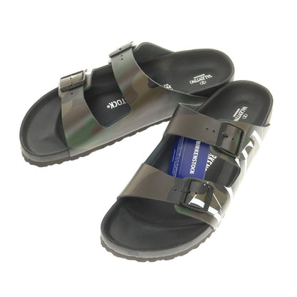 【中古】ヴァレンティノ ガラヴァーニ Valentino Garavani × BIRKENSTOCK アリゾナ カモフラージュ柄 サンダル オリーブxブラック【 45 】【 状態ランクA 】【 メンズ 】