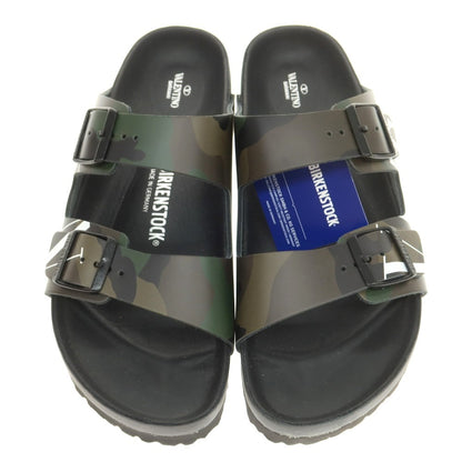 【中古】ヴァレンティノ ガラヴァーニ Valentino Garavani × BIRKENSTOCK アリゾナ カモフラージュ柄 サンダル オリーブxブラック【 45 】【 状態ランクA 】【 メンズ 】