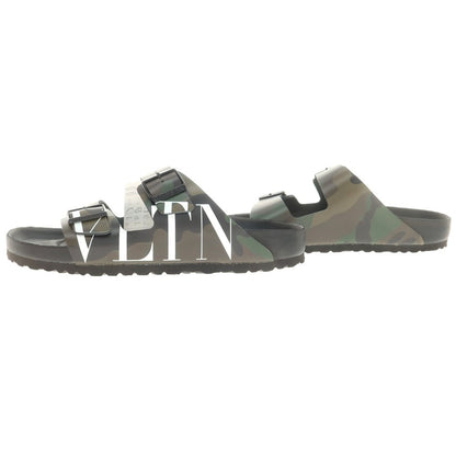 【中古】ヴァレンティノ ガラヴァーニ Valentino Garavani × BIRKENSTOCK アリゾナ カモフラージュ柄 サンダル オリーブxブラック【 45 】【 状態ランクA 】【 メンズ 】