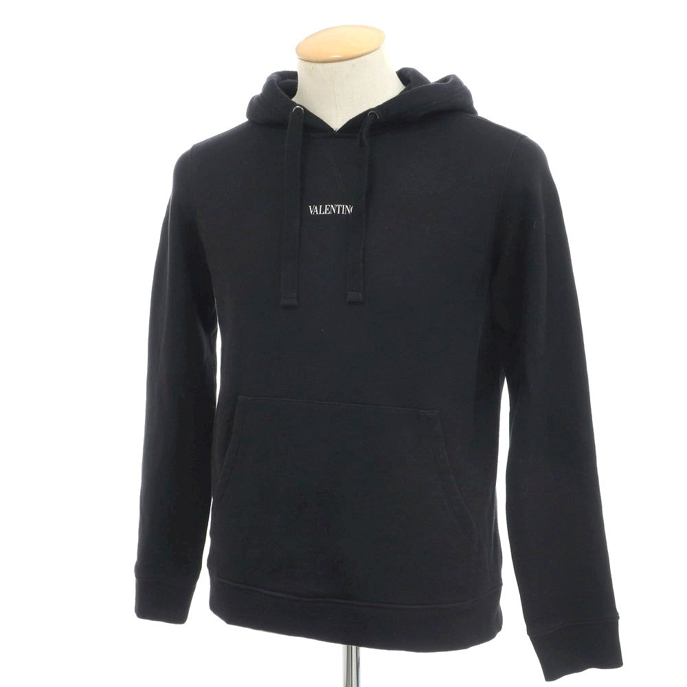 【中古】ヴァレンティノ VALENTINO ストレッチ コットン パーカー ブラック【 XS 】【 状態ランクB 】【 メンズ 】[EPD]