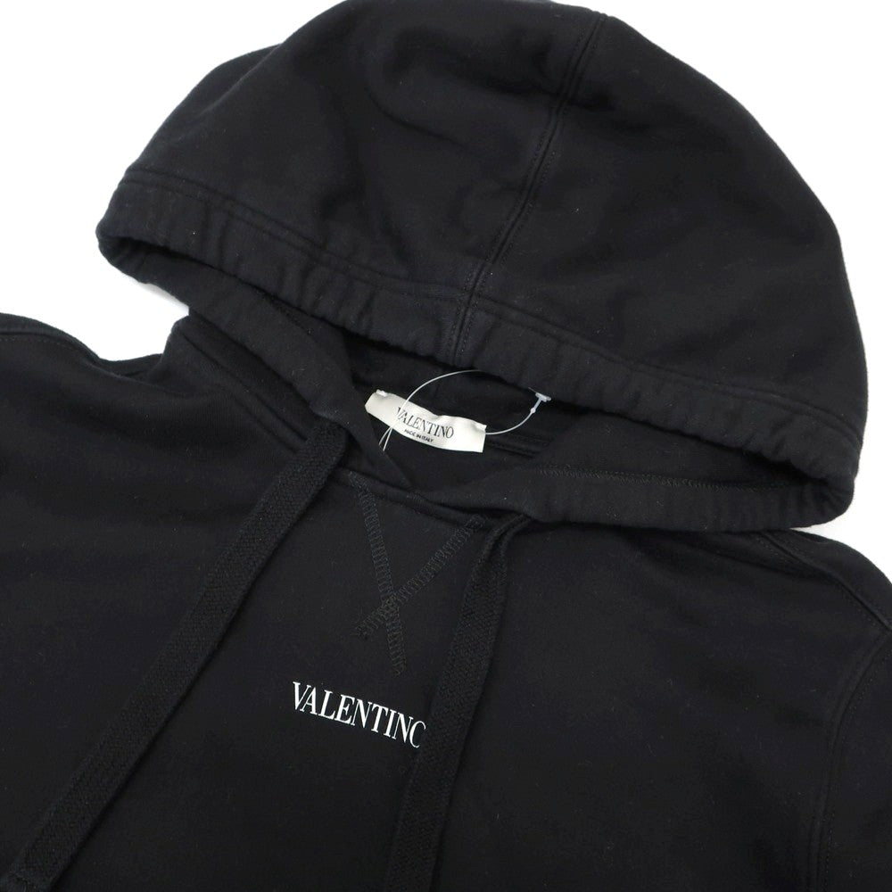 【中古】ヴァレンティノ VALENTINO ストレッチ コットン パーカー ブラック【 XS 】【 状態ランクB 】【 メンズ 】[EPD]