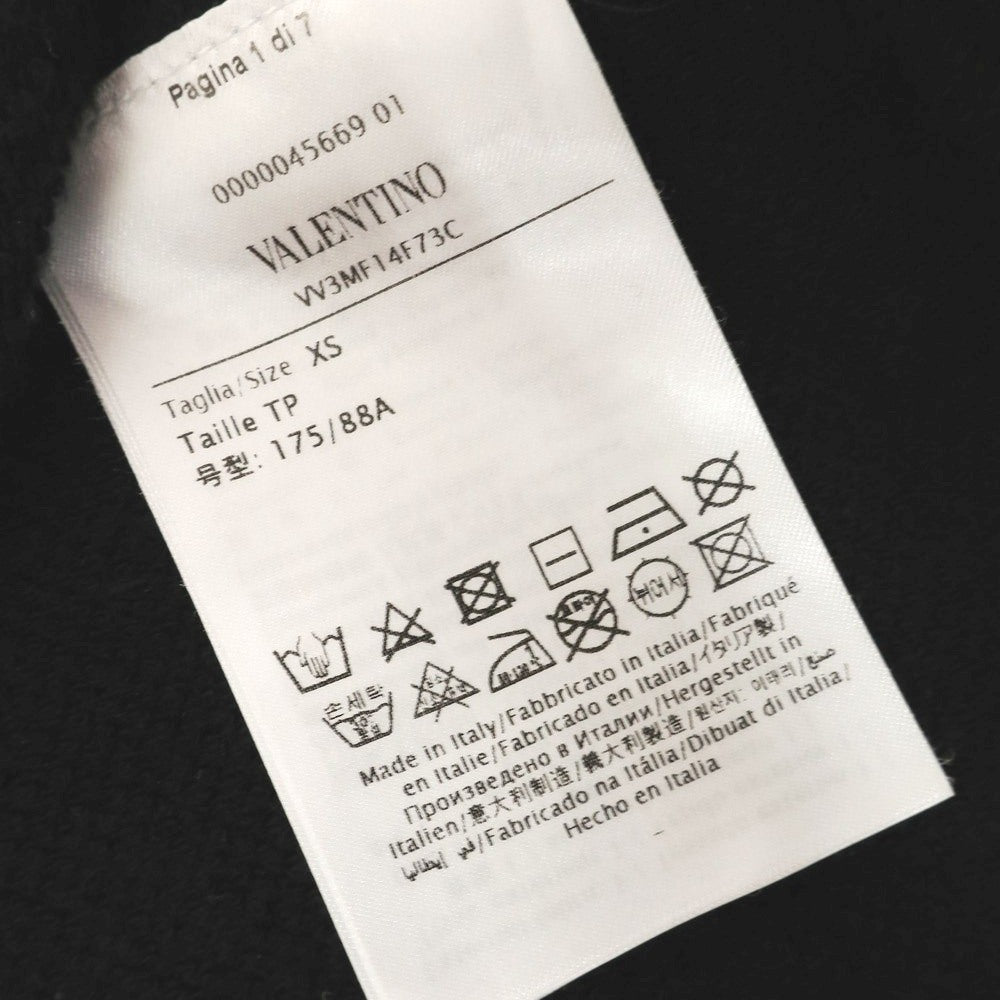 【中古】ヴァレンティノ VALENTINO ストレッチ コットン パーカー ブラック【 XS 】【 状態ランクB 】【 メンズ 】[EPD]