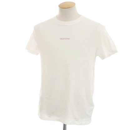 【中古】ヴァレンティノ VALENTINO コットン クルーネック 半袖Ｔシャツ ホワイト【サイズXS】【 状態ランクC 】【 メンズ 】 [CPD]