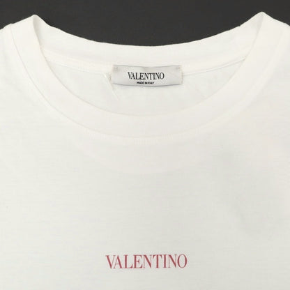 【中古】ヴァレンティノ VALENTINO コットン クルーネック 半袖Ｔシャツ ホワイト【サイズXS】【 状態ランクC 】【 メンズ 】 [CPD]