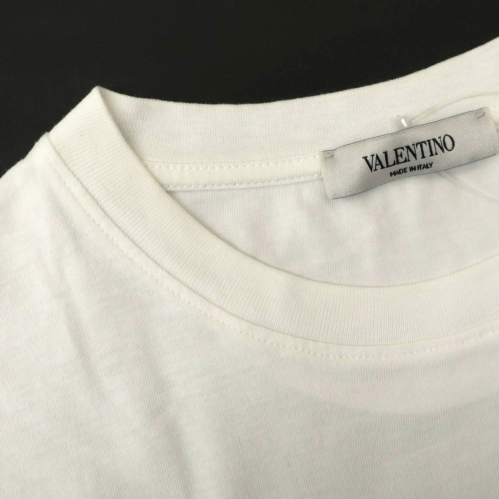 【中古】ヴァレンティノ VALENTINO コットン クルーネック 半袖Ｔシャツ ホワイト【サイズXS】【 状態ランクC 】【 メンズ 】[DPD]