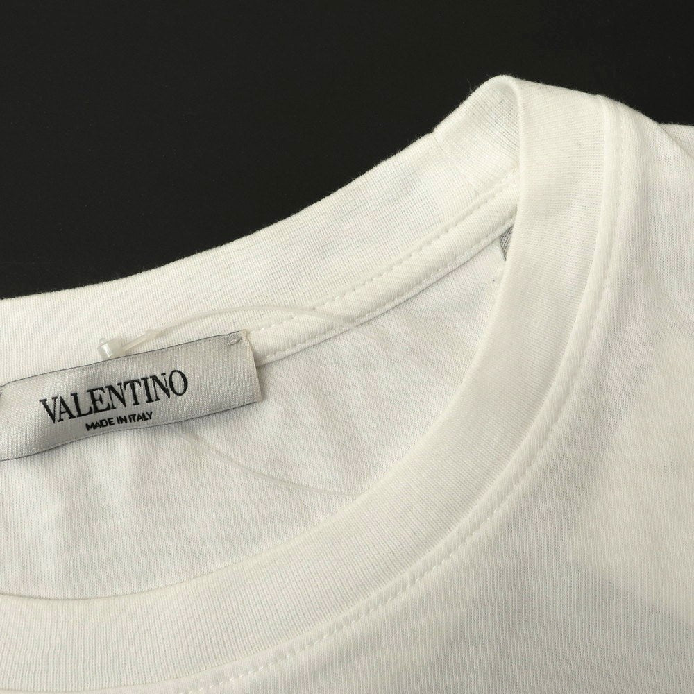 【中古】ヴァレンティノ VALENTINO コットン クルーネック 半袖Ｔシャツ ホワイト【サイズXS】【 状態ランクC 】【 メンズ 】[DPD]