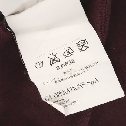 [Used] ARMANI COLLEZIONI High Gauge Cotton Crew Neck Pullover Knit Bordeaux [48] [Condition Rank C] [Men&