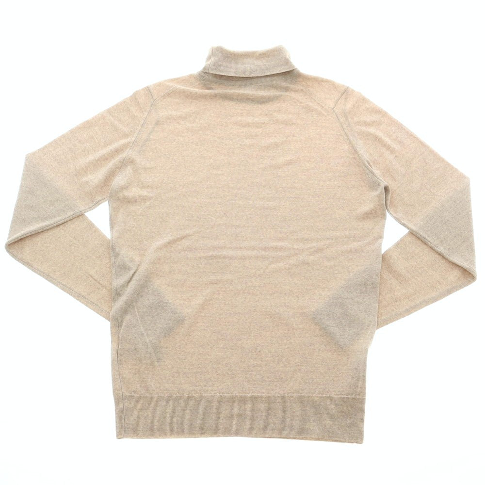 【中古】ジョンスメドレー JOHN SMEDLEY ハイゲージ ウール タートルネック プルオーバーニット メランジベージュ【 M 】【 状態ランクC 】【 メンズ 】