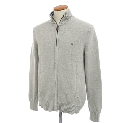 [Used] Tommy Hilfiger Mid-gauge Cotton Stand Collar Zip-up Cardigan Grey [M] [Condition Rank B] [Men&