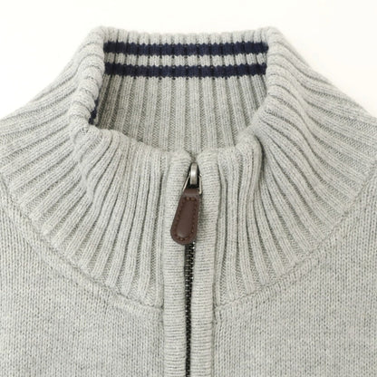 [Used] Tommy Hilfiger Mid-gauge Cotton Stand Collar Zip-up Cardigan Grey [M] [Condition Rank B] [Men&
