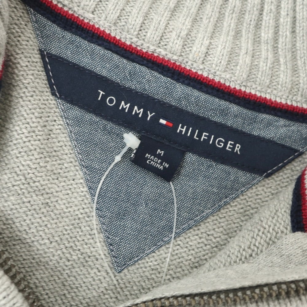[Used] Tommy Hilfiger Mid-gauge Cotton Stand Collar Zip-up Cardigan Grey [M] [Condition Rank B] [Men&