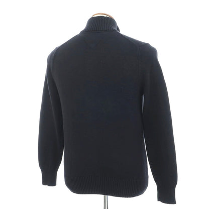 [Used] Tommy Hilfiger Mid-gauge Cotton Stand Collar Zip-up Cardigan Black Navy [M] [Condition Rank B] [Men&