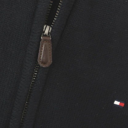[Used] Tommy Hilfiger Mid-gauge Cotton Stand Collar Zip-up Cardigan Black Navy [M] [Condition Rank B] [Men&