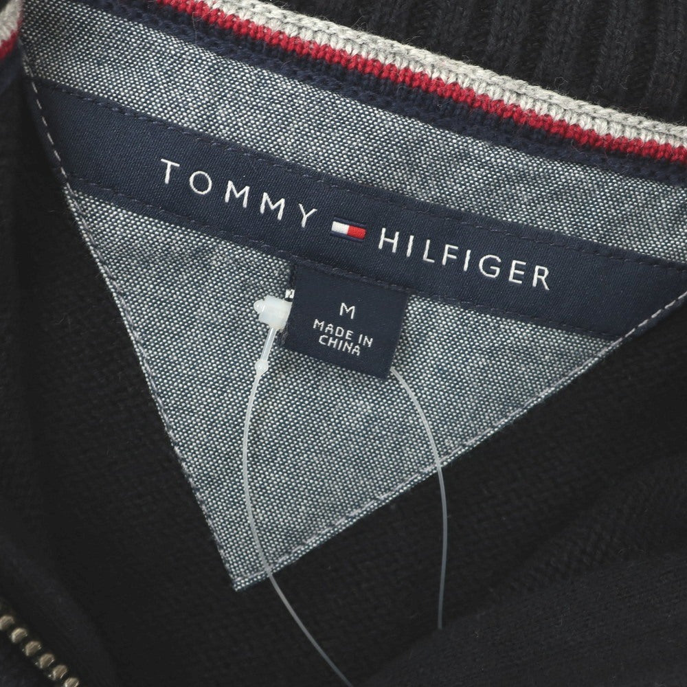 [Used] Tommy Hilfiger Mid-gauge Cotton Stand Collar Zip-up Cardigan Black Navy [M] [Condition Rank B] [Men&