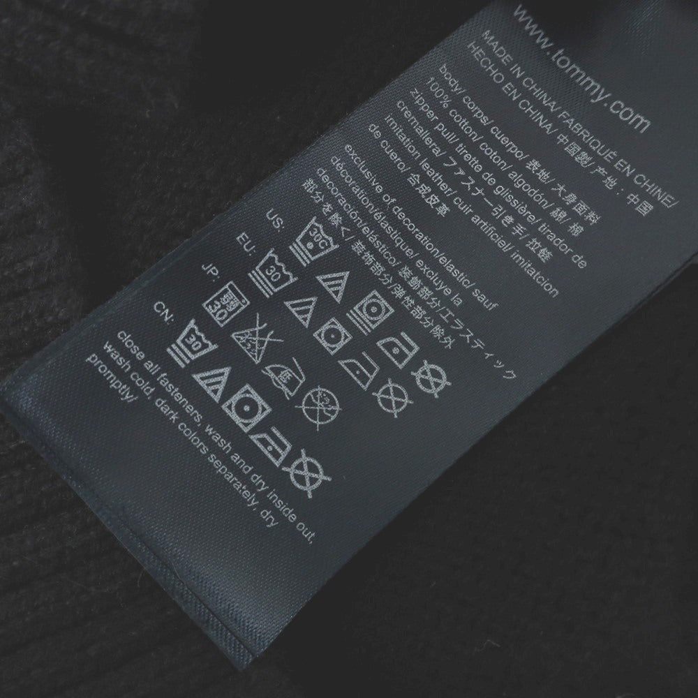 [Used] Tommy Hilfiger Mid-gauge Cotton Stand Collar Zip-up Cardigan Black Navy [M] [Condition Rank B] [Men&