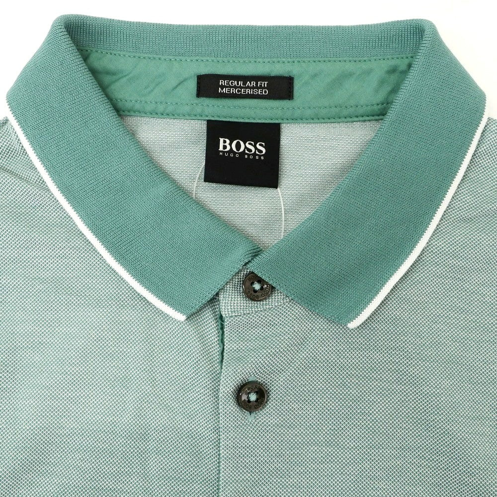 [Used] HUGO BOSS Cotton Pique Short Sleeve Polo Shirt Green [M] [Condition Rank A] [Men&