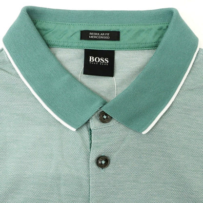 [Used] HUGO BOSS Cotton Pique Short Sleeve Polo Shirt Green [M] [Condition Rank A] [Men&