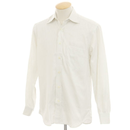 【中古】ダンヒル Dunhill コットン系 チェック レギュラーカラー ドレスシャツ ホワイトxベージュ【 S 】【 状態ランクB 】【 メンズ 】