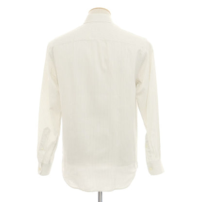 【中古】ダンヒル Dunhill コットン系 チェック レギュラーカラー ドレスシャツ ホワイトxベージュ【 S 】【 状態ランクB 】【 メンズ 】