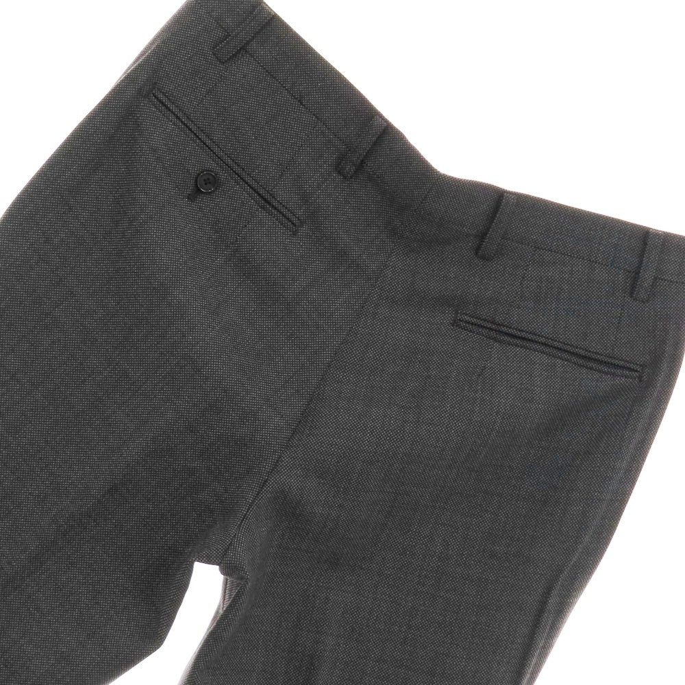 【中古】ダーバン D’URBAN ストレッチ ウールポリエステル ドレススラックスパンツ ブラックxグレー【サイズ88】【 状態ランクB 】【 メンズ 】 [CPD]