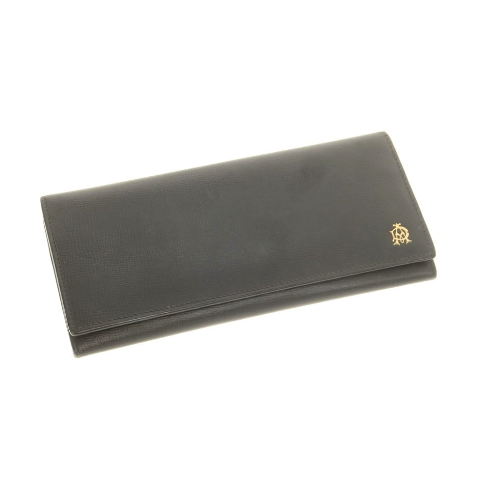 【中古】ダンヒル Dunhill レザー 長財布 ブラック【 状態ランクC 】【 メンズ 】