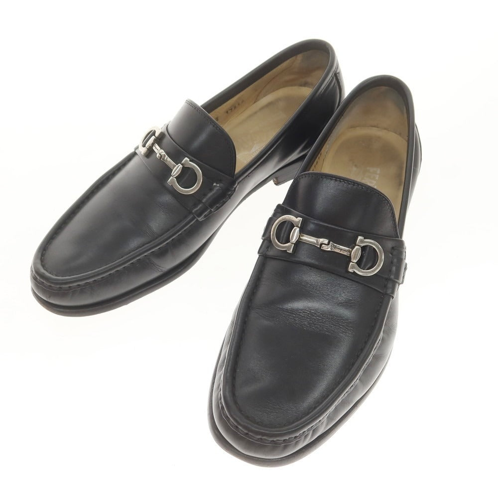 【中古】サルヴァトーレフェラガモ Salvatore Ferragamo ビット ローファー ブラック【 8 1/2 】【 状態ランクC 】【 メンズ 】