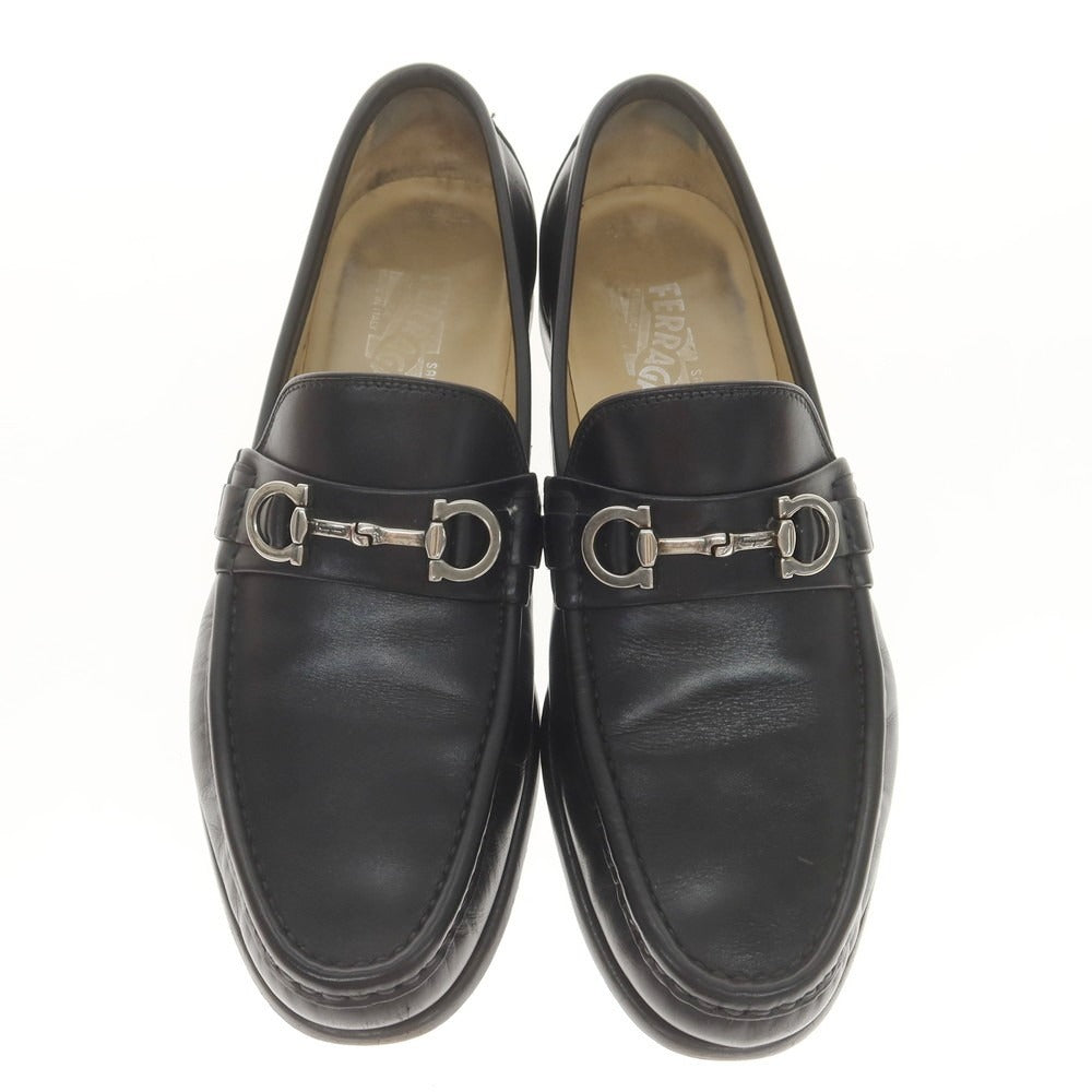 【中古】サルヴァトーレフェラガモ Salvatore Ferragamo ビット ローファー ブラック【 8 1/2 】【 状態ランクC 】【 メンズ 】