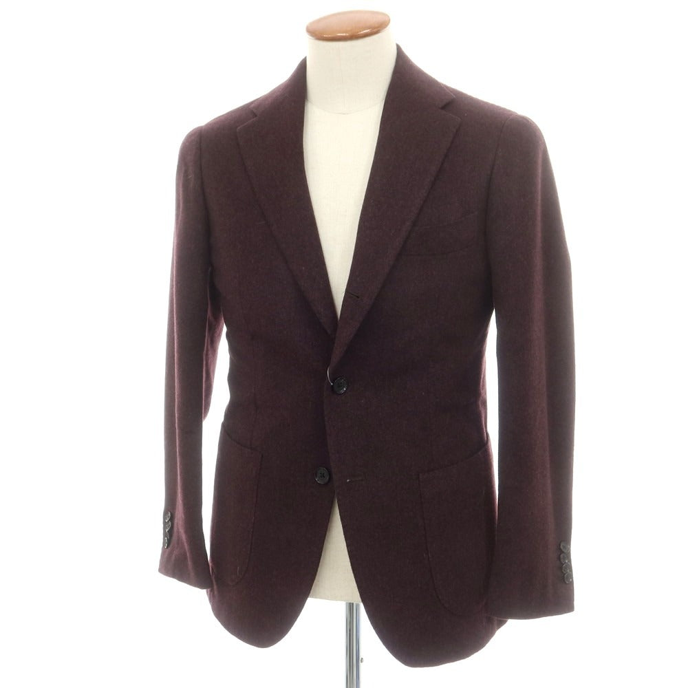 【中古】ブリッラ ペル イル グスト Brilla per il gusto カシミヤ テーラードジャケット ボルドー【 46 】【 状態ランクA 】【 メンズ 】