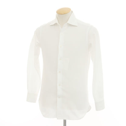 【中古】ビームスエフ BEAMS F コットン ワイドカラー ドレスシャツ ホワイト【 38 】【 状態ランクB 】【 メンズ 】