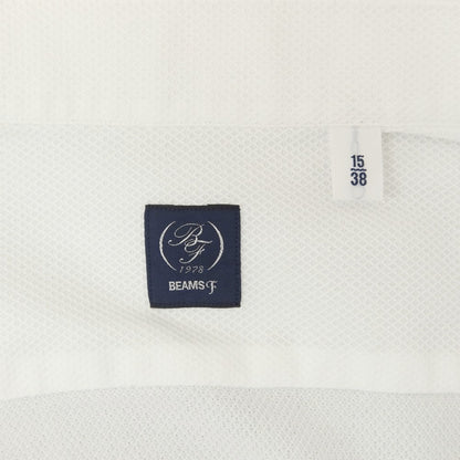 【中古】ビームスエフ BEAMS F コットン ワイドカラー ドレスシャツ ホワイト【 38 】【 状態ランクB 】【 メンズ 】